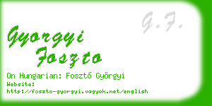 gyorgyi foszto business card