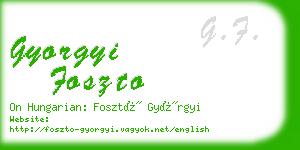 gyorgyi foszto business card